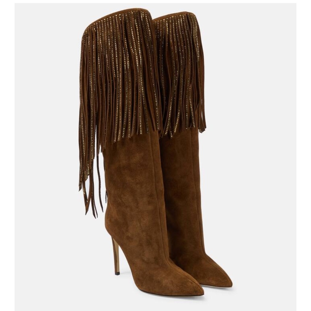 NWT PARIS TEXAS TALL FRINGE BOOTS🔥🔥🔥